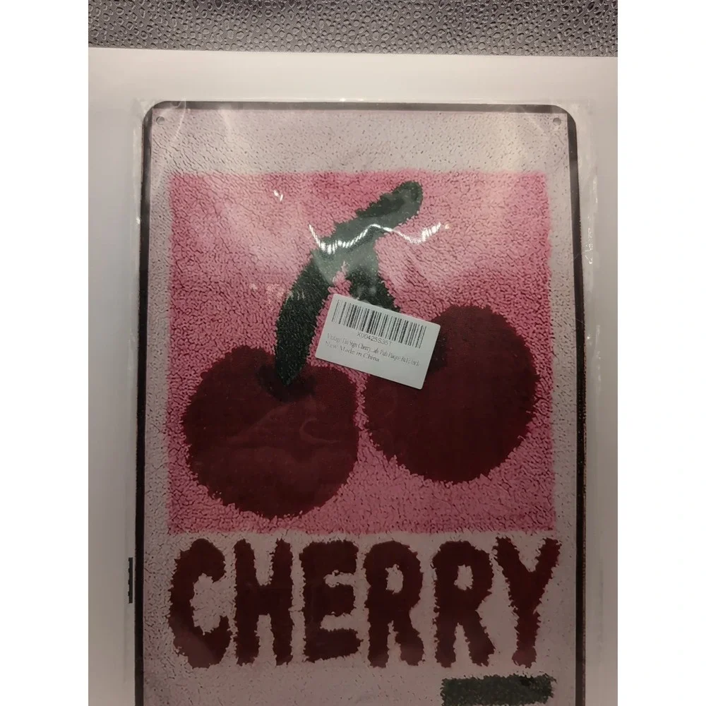 Cherry-Steel Decor Sign‎ 12x8